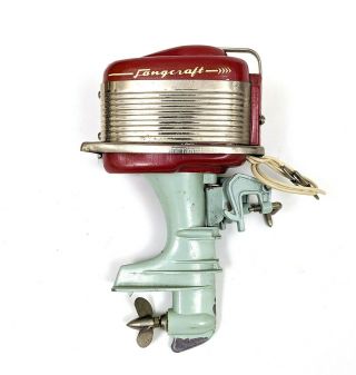 Vintage Langcraft Toy Outboard Motor Mercury Style Red