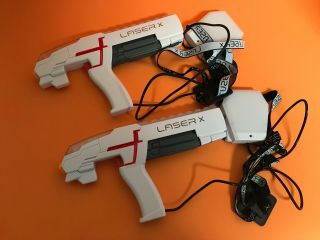 Laser X Lazer Tag 4 Player Real Life Gaming Set Pre - Owned Four Gun Toy Guns 2