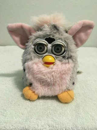Furby Model 70 - 800 Gray With Pink Ears And Tummy