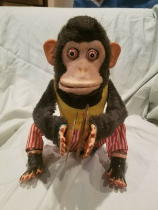 Vintage Musical Jolly Chimp Toy Monkey W/box Daishin Japan