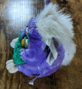 Line 1999 Purple/Green Curly Furby Baby Model 70 - 940 Great 2