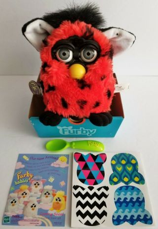 Furby Ladybug 70 - 800 Tiger Electronics Red 1999 Interactive See Video