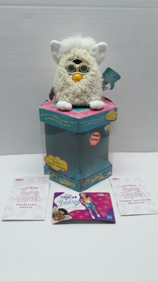 90/1 Line 1999 off White Curly hair Furby Babies 70 - 940 Great 2