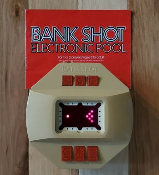 Bank Shot Electronic Pool Game 1980 Parker Brothers With Instruction Booklet