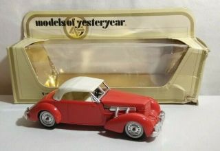 Matchbox Models Of Yesteryear 1:35 Scale 1937 Cord 812 - Red - Y - 18 - Boxed