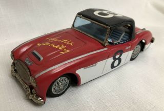 Vintage Bandai Japan Tin Friction Austin Healey Toy Car 8