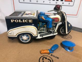 Nomura Battery Operated Police Tricycle Made In Japan