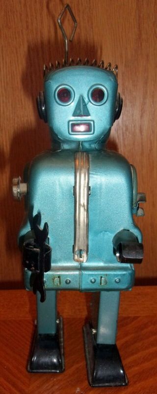 Vintage 1950s Nomura Ratchet Robot Tin Toy George G.  Wagner Japan