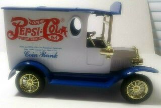 1:24 Scale Pepsi Cola Coin Bank 1912 Ford Delivery Truck Vintage Style 5 1/2 " Nb