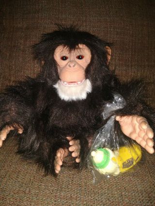 Furreal Friends/monkey/chimp/chimpanzee Interactive Plush Banana Bottle/fur Real