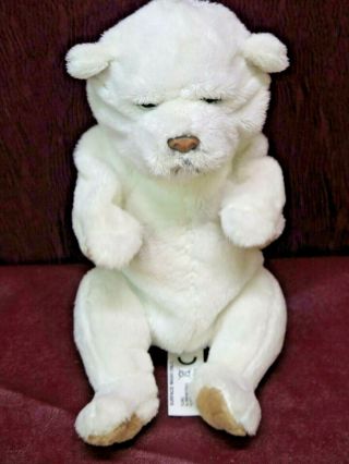 2009 Hasbro Furreal Friends 8 " Newborn Baby White Polar Bear Cub