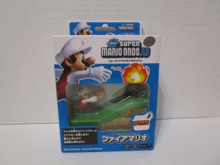 Nintendo Mario Bros.  U Mario Fire And Goomba Action Toy Sound Figure