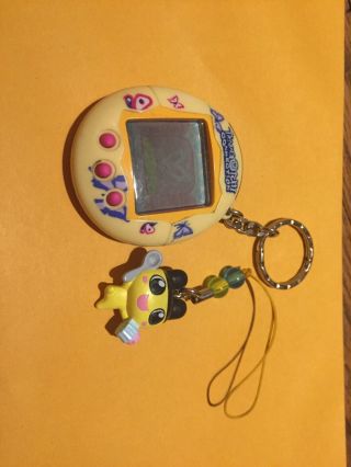 2004 Tamagotchi Connection V2 Yellow Butterflies - With Charm