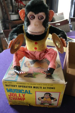 Musical Jolly Chimp Toy.  1960 
