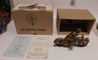 Paya P1922 Motorcycle Tin Wind Up Toy Near Limited Edition Of 1000