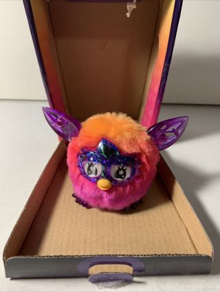 Hasbro Furby Furblings Crystal Series Orange W/ Blue Ears