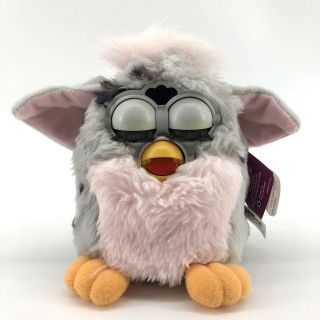 Furby Gray/pink With Black Spots 70 - 800 Tiger Electronics 1998 Vintage