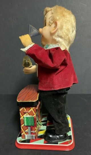 Vintage TN Bartender Tin Litho Battery Operated Toy JAPAN 3