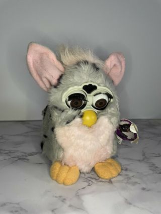 1998 Furby Pink And Grey With Spots Model 70 - 800 Tiger Electronics
