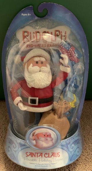 Rudolph The Red Nosed Reindeer Santa Claus Posable Action Figure