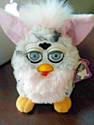 1998 Furby Pink And Grey With Spots Model 70 - 800 Tiger Electronics With Tag