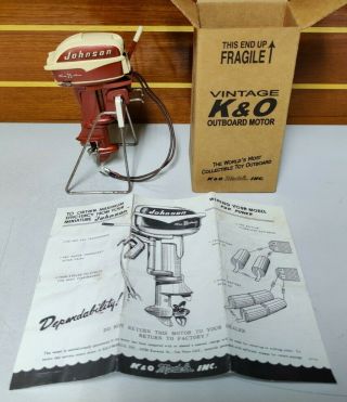 Vintage 1957 K&o Johnson 35hp Battery Operated Toy Outboard Motor
