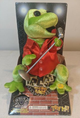 Gemmy Frogz 2005 Rock It Rap It Ribbit Frog Plush Livin 