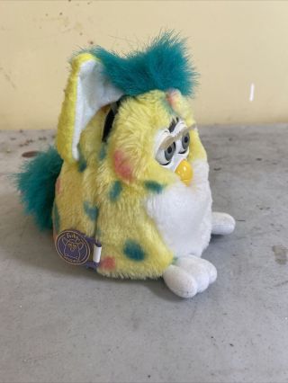 1999 Vintage Electronic Furby Babies Yellow Confetti Tiger Robotic Pet Toy 2