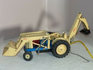 Vintage Ford 4000 Tractor Hd Industrial Backhoe Battery Operated Toy