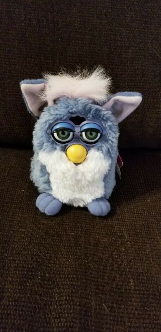 Furby Tiger 1999 70 - 800 Blue And Pink With White Belly With Tags