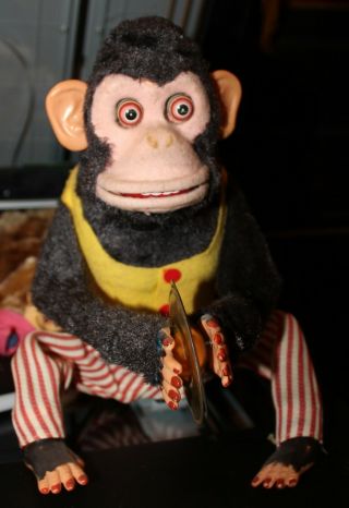 Musical Jolly Angry Cymbal Clapping Chimp With Bulging Eyes Battery Operated