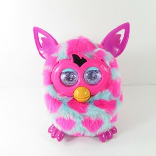 Hasbro Furby Boom 2012 Pink And Blue Polka Dot Interactive Pet Toy