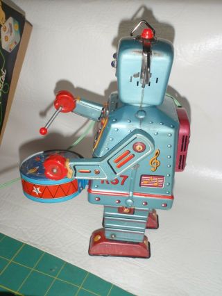 Vintage Musical Drummer Robot R57 Tin Battery 3