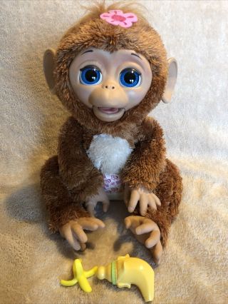 Furreal Friends Cuddles My Giggly Monkey 2012 Hasbro Interactive Toy Great Condi