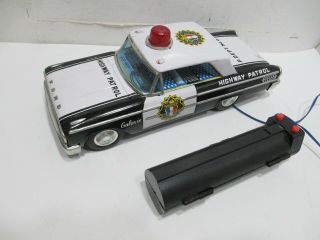 1963 Ford Galaxie Highway Patrol Car Battery Op N Cond Made N Japan
