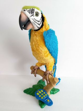 Furreal Friends Squawkers Mccaw Interactive Parrot W/ Remote And Perch,  Fur