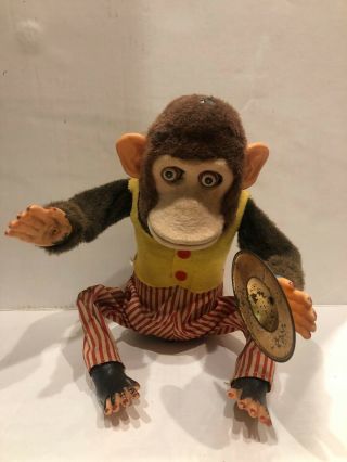 Vintage Musical Jolly Chimp Playing Cymbal 