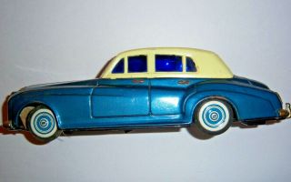 Vintage 1960’s ROLLS ROYCE Silver Cloud Battery Operated Toy - Bandai (?) Japan 2