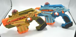 Nerf Phoenix Ltx Lazer Tag Game Gold & Blue 2 Pack: Indoor,  Outdoor,  Multiplayer