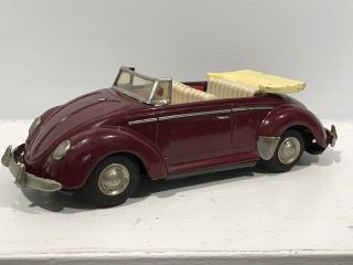 Vintage Worldwide Tin Volkswagen Convertible Friction & Battery Beetle Bug