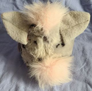 1998 FURBY 70 - 800 Gray Black Spots Pink Belly Ear - with tags NO BOX 3