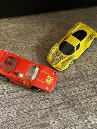 Vintage 1988 Hot Wheels Red Ferrari F40 2002 Includes Yellow Enzo Loose
