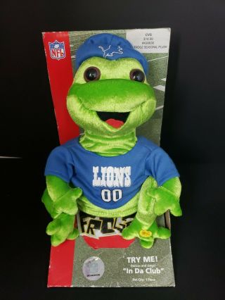 Gemmy Nfl Detroit Lions 2007 Frogz Dances And Sings In Da Club - New/used