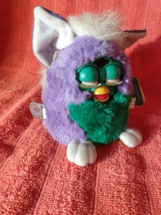 Furby Baby 1999.  Tiger Electronics.  Purple And Green.  70 - 940