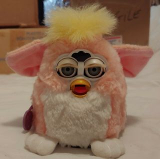 1999 Vintage Furby Baby And " Peachy "
