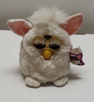 Furby 1998 White With Pink Ears - And