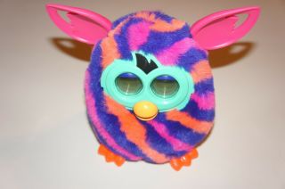 2012 Furby - Pink And Purple With Orange Strips - Great