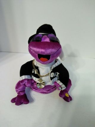 Gemmy Frogz Rock It Rap It Ribbit Hip Hop Frog 50 Cent In Da Club Plush Purple