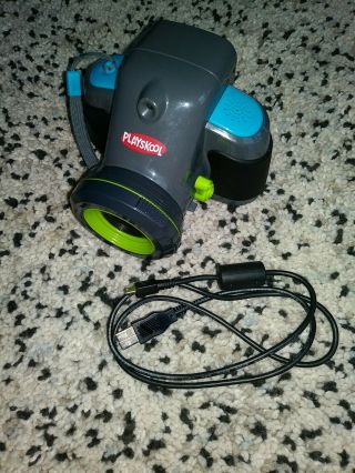 Playskool Showcam 2 In 1 Digital Camera & Projector & Usb Cable Gray Blue