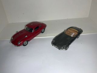 Corgi 307 Jaguar E Type Graphite Grey And Jaguar E Type 2,  2 Red
